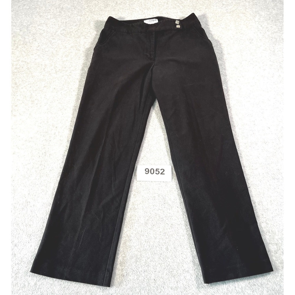 Sag Harbor Pants Womens 8P Black Stretch Flat Front Straight Leg Streetwear